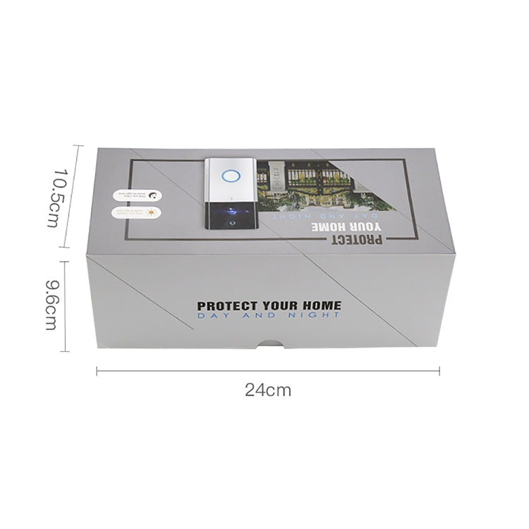 VESAFE HD 720P Security Camera Smart WiFi Video Doorbell Intercom, Support TF Card & Infrared Night Vision & Motion Detection App for IOS and Android(With Ding Dong/Chime)(Silver) by buy2fix