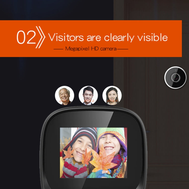 DD3S 2.4 inch Screen 0.3MP Security Camera Peephole Viewer Digital Peephole Door Bell, - Video DoorBell by buy2fix | Online Shopping UK | buy2fix