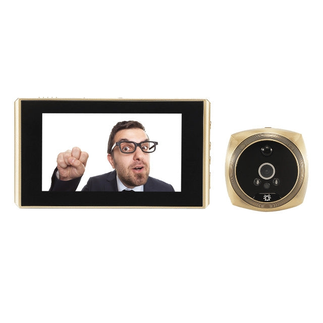 N6 2.0 Million Pixels 4.3 inch Screen Video Doorbell(Gold) - Video DoorBell by buy2fix | Online Shopping UK | buy2fix