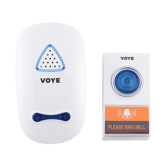 VOYE V025A Home Music Remote Control Wireless Doorbell with 38 Polyphony Sounds, US Plug (White) by VOYE