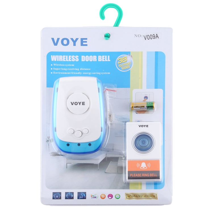 VOYE V009A Home Music Remote Control Wireless Doorbell with 38 Polyphony Sounds, US Plug (White) - Wireless Doorbell by VOYE | Online Shopping UK | buy2fix