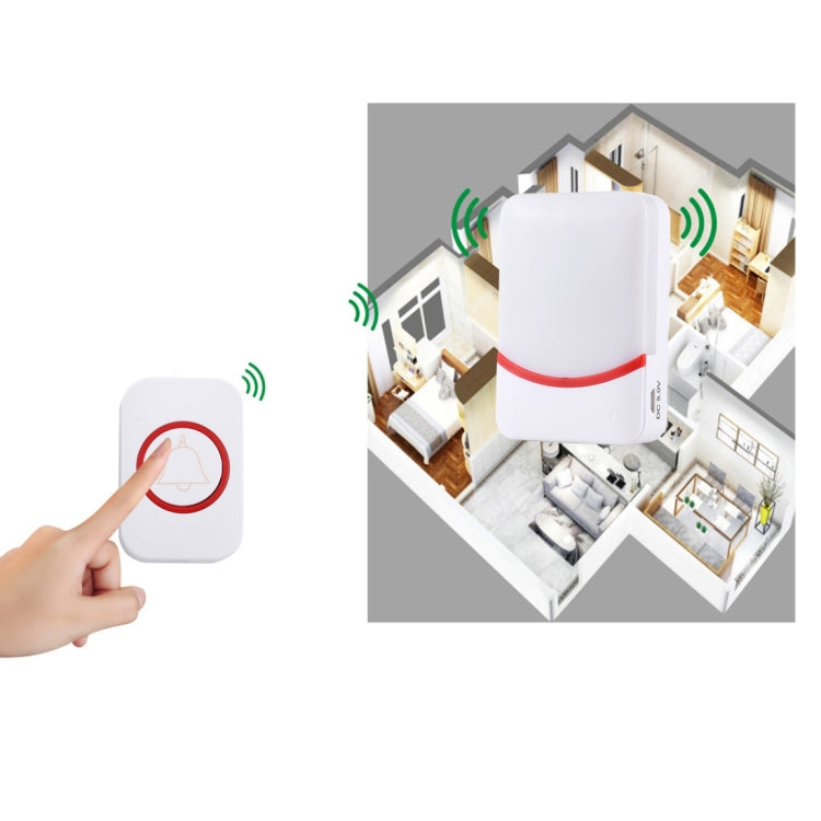 CMF1188 Home Music Remote Control Wireless Doorbell with 38 Ringtones & Colorful Flashing Lights + Ringtones / Ringtones / Colorful Flashing Lights 3-Modes (White) - Wireless Doorbell by buy2fix | Online Shopping UK | buy2fix