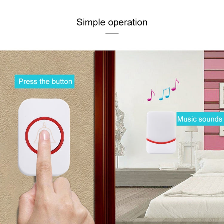 CMF1188 Home Music Remote Control Wireless Doorbell with 38 Ringtones & Colorful Flashing Lights + Ringtones / Ringtones / Colorful Flashing Lights 3-Modes (White) - Wireless Doorbell by buy2fix | Online Shopping UK | buy2fix