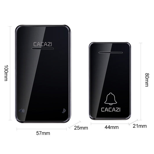 CACAZI FA8 Self-Powered Wireless Doorbell, EU Plug(Black) by CACAZI