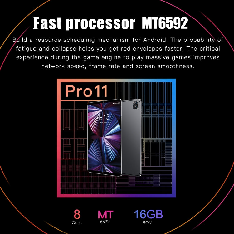 Pro 11 3G Phone Call Tablet PC, 10.1 inch, 2GB+16GB, Android 7.0 MT6592 Octa Core, Support Dual SIM, WiFi, BT, GPS(Black) - Others by buy2fix | Online Shopping UK | buy2fix
