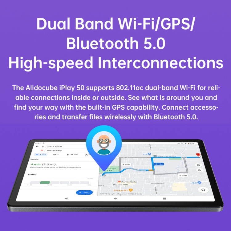 ALLDOCUBE iPlay 50 4G LTE Tablet, 10.4 inch, 6GB+128GB, Android 12 UNISOC T618 Octa Core 2.0GHz, Support GPS & BT & Dual Band WiFi & Dual SIM (Grey) by ALLDOCUBE