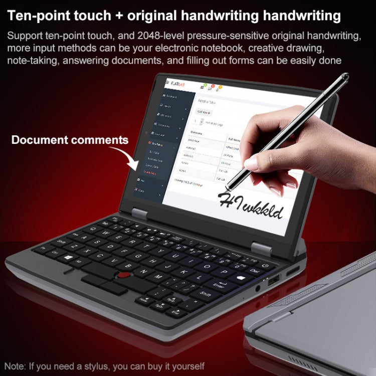 7-X133 7.0 inch Pocket Laptop, 12GB+256GB, Windows 10 Intel Celeron N4000 Dual Core up to 2.6GHz, Support Dual Band WiFi & BT & TF Card - Others by buy2fix | Online Shopping UK | buy2fix