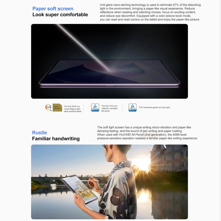 HUAWEI MatePad 11 inch 2023 WIFI DBR-W00 8GB+128GB, Paperfeel Diffuse Screen, HarmonyOS 3.1 Qualcomm Snapdragon 865 Octa Core up to 2.84GHz, Not Support Google Play(White) - Huawei by Huawei | Online Shopping UK | buy2fix