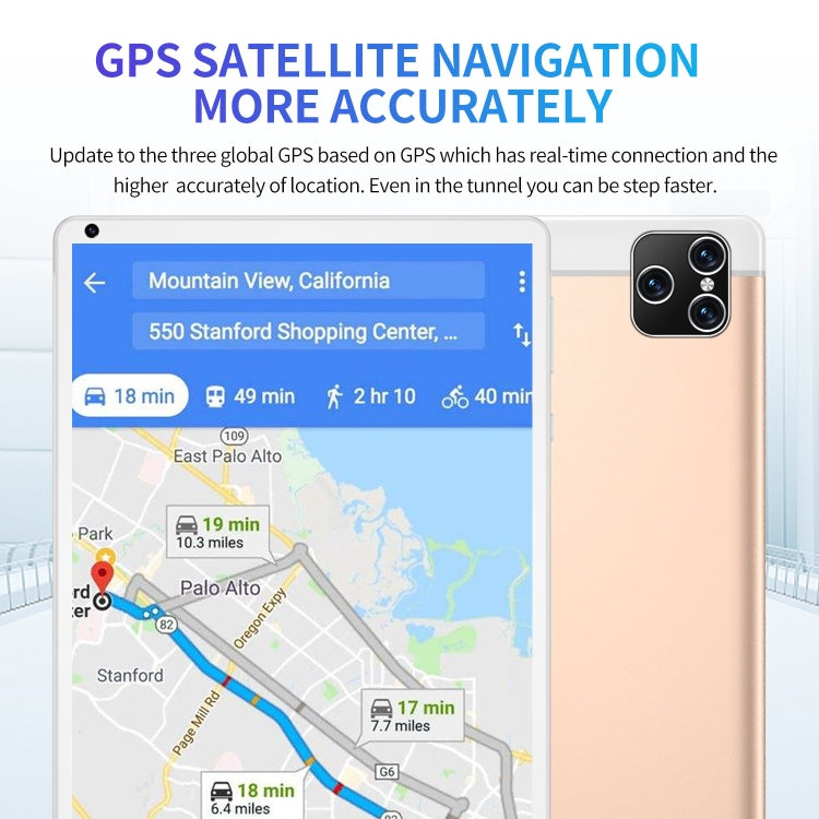P8 3G Phone Call Tablet PC, 8 inch, 1GB+16GB, Android 5.1 MT6592 Octa Core, Support Dual SIM, WiFi, Bluetooth, GPS, AU Plug (Gold) - Others by buy2fix | Online Shopping UK | buy2fix