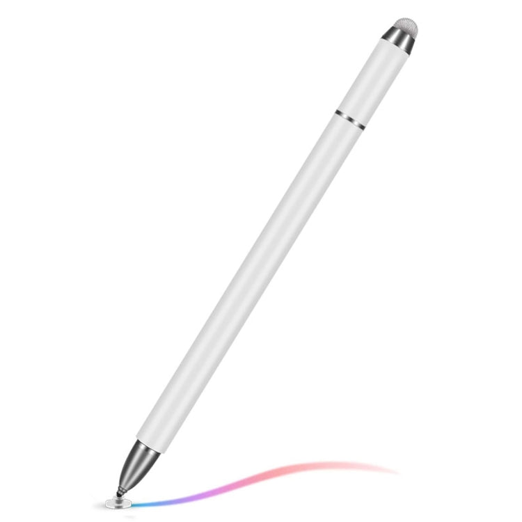 JB03 Universal Magnetic Pen Cap Pan Head + Fiber Cloth + Ball Point Pen 3 in 1 Stylus Pen for Smart Tablets and Mobile Phones (White) - Stylus Pen by buy2fix | Online Shopping UK | buy2fix