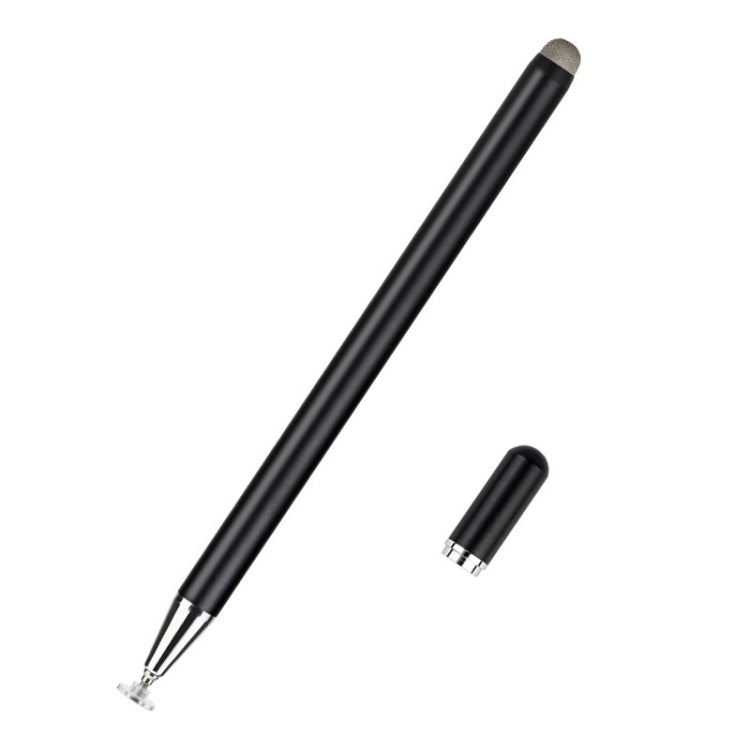 JD02 Universal Magnetic Pen Cap Pan Head + Fiber Cloth 2 in 1 Stylus Pen for Smart Tablets and Mobile Phones (Black) - Stylus Pen by buy2fix | Online Shopping UK | buy2fix