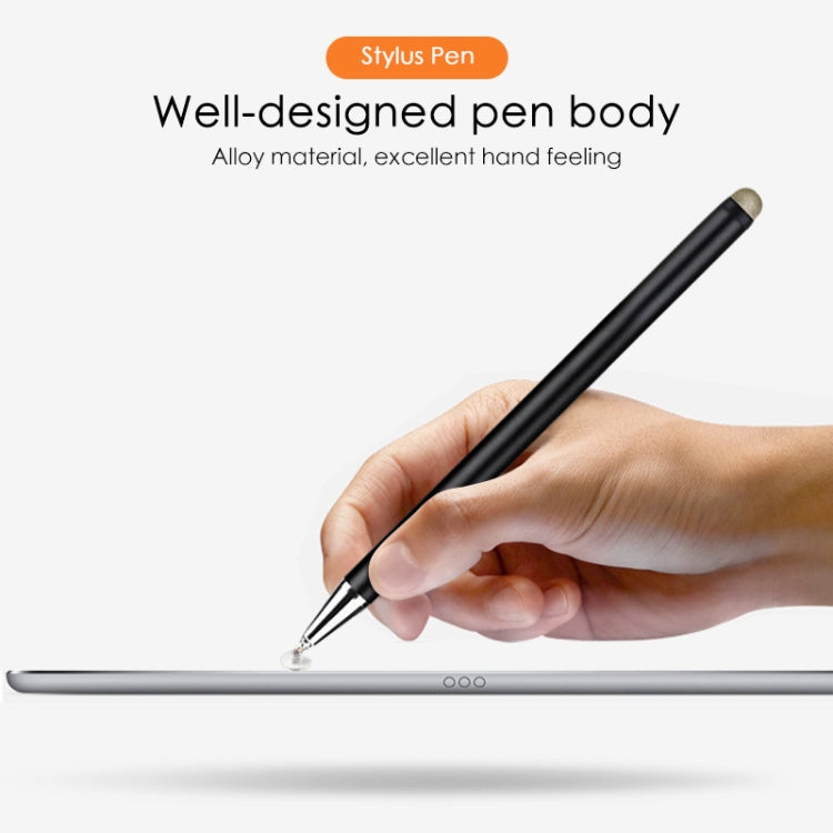 JD02 Universal Magnetic Pen Cap Pan Head + Fiber Cloth 2 in 1 Stylus Pen for Smart Tablets and Mobile Phones (Black) - Stylus Pen by buy2fix | Online Shopping UK | buy2fix