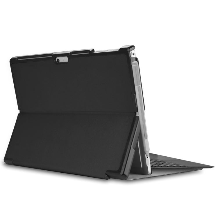 Custer Texture Horizontal Flip PU Leather Case for Microsoft Surface Pro 4 / 5 / 6 / 7 12.3 inch, with Holder & Pen Slot(Black) by buy2fix