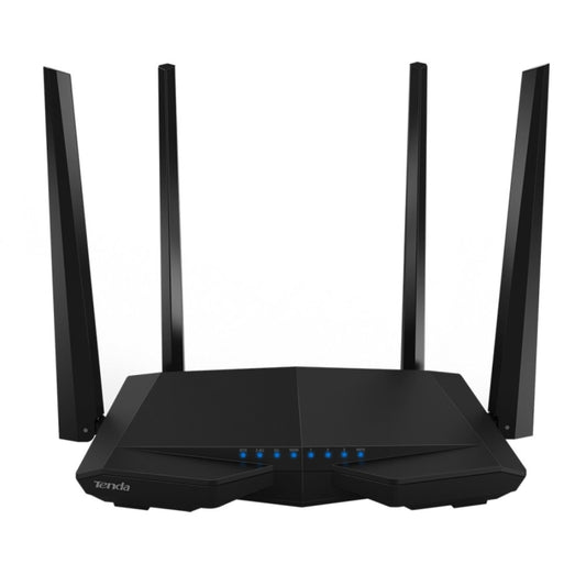 Tenda AC6 AC1200 Smart Dual-Band Wireless Router 5GHz 867Mbps + 2.4GHz 300Mbps WiFi Router with 4*5dBi External Antennas(Black) by Tenda