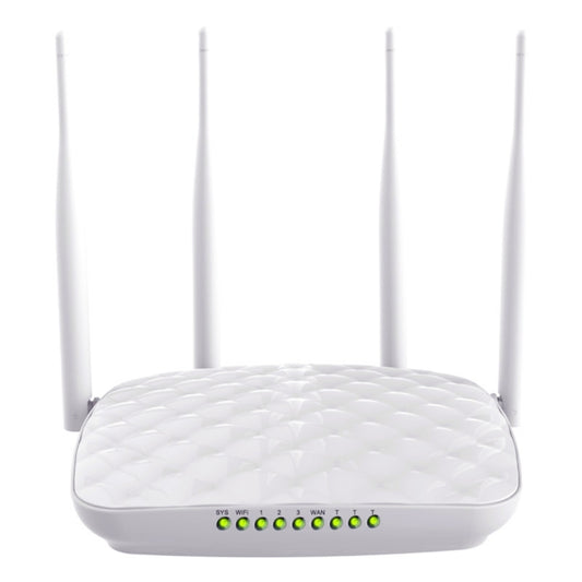 Tenda FH456 Wireless 2.4GHz 300Mbps WiFi Router with 4*5dBi External Antennas(White) by Tenda