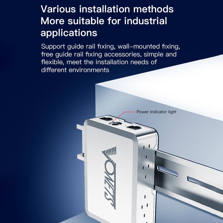 VONETS VS500 5 Ports Ethernet Gigabit Switch with DC Adapter + Rail Fixing Buckle Set by VONETS