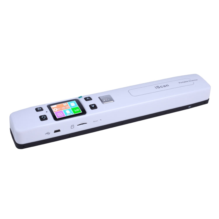 iScan02 Double Roller Mobile Document Portable Handheld Scanner with LED Display, Support 1050DPI / 600DPI / 300DPI / PDF / JPG / TF(White) - Portable Scanner by buy2fix | Online Shopping UK | buy2fix