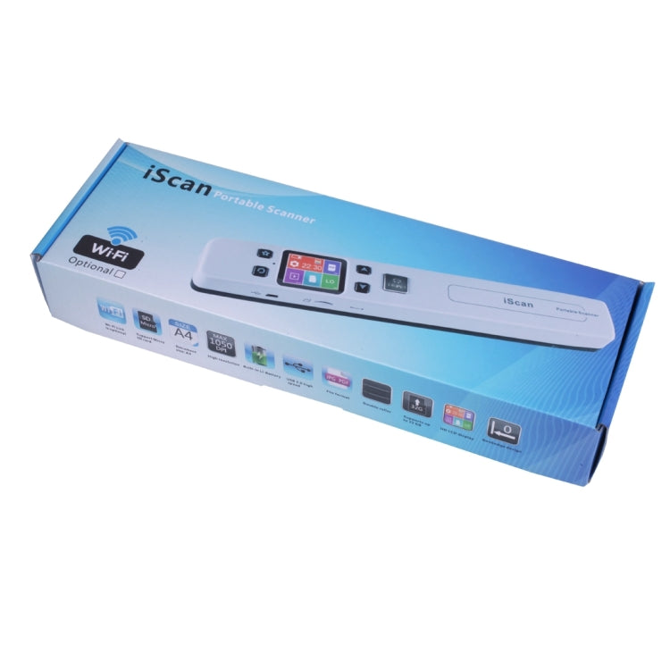 iScan02 Double Roller Mobile Document Portable Handheld Scanner with LED Display, Support 1050DPI / 600DPI / 300DPI / PDF / JPG / TF(White) - Portable Scanner by buy2fix | Online Shopping UK | buy2fix