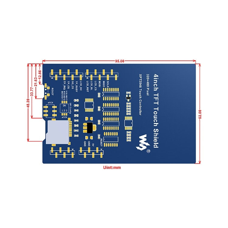 4 inch Touch LCD Shield for Arduino by Waveshare
