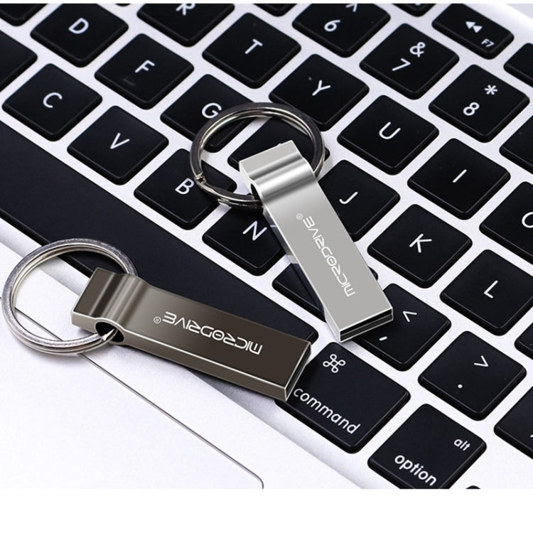 MicroDrive 128GB USB 2.0 Metal Keychain U Disk (Grey) by MicroDrive
