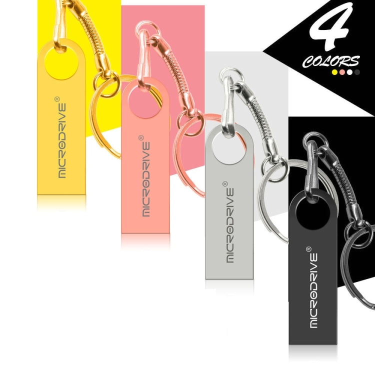 MicroDrive 128GB USB 2.0 Metal Waterproof High Speed U Disk(Pink) by MicroDrive