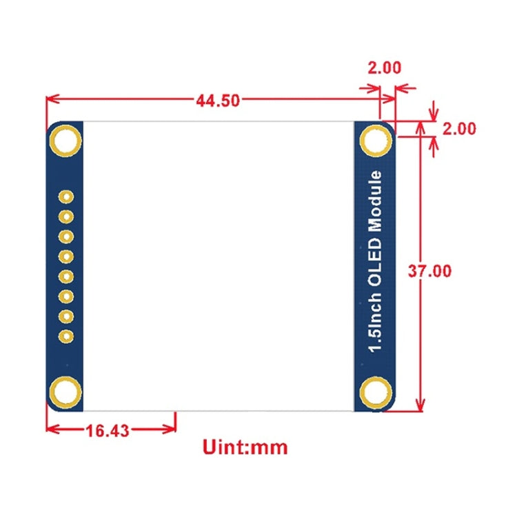 Waveshare General 1.5 inch 128x128 OLED Display Module, SPI/I2C interface - Modules Expansions Accessories by Waveshare | Online Shopping UK | buy2fix