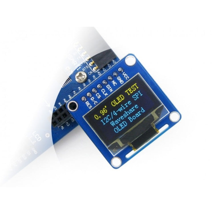 Waveshare 0.96 inch 128*64 OLED (B), SPI/I2C Interfaces, Straight Vertical Pinheader by Waveshare