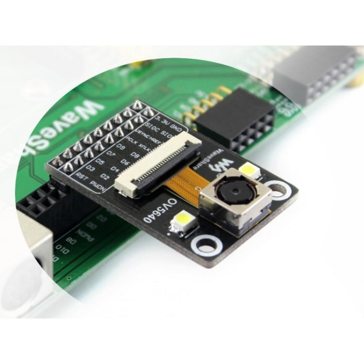 Waveshare OV5640 Camera Module Board (C), 5 Megapixel (2592x1944), Auto Focusing with Onboard Flash LED by Waveshare