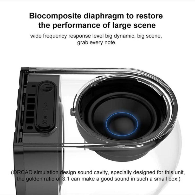 True 3D TWS Magnetic Wireless Bluetooth Stereo Surround HiFi Speaker with Full Transparent Home - Mini Speaker by buy2fix | Online Shopping UK | buy2fix
