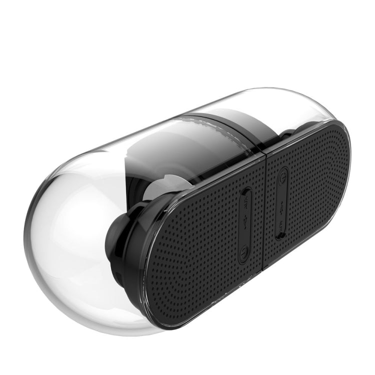 True 3D TWS Magnetic Wireless Bluetooth Stereo Surround HiFi Speaker with Full Transparent Home - Mini Speaker by buy2fix | Online Shopping UK | buy2fix