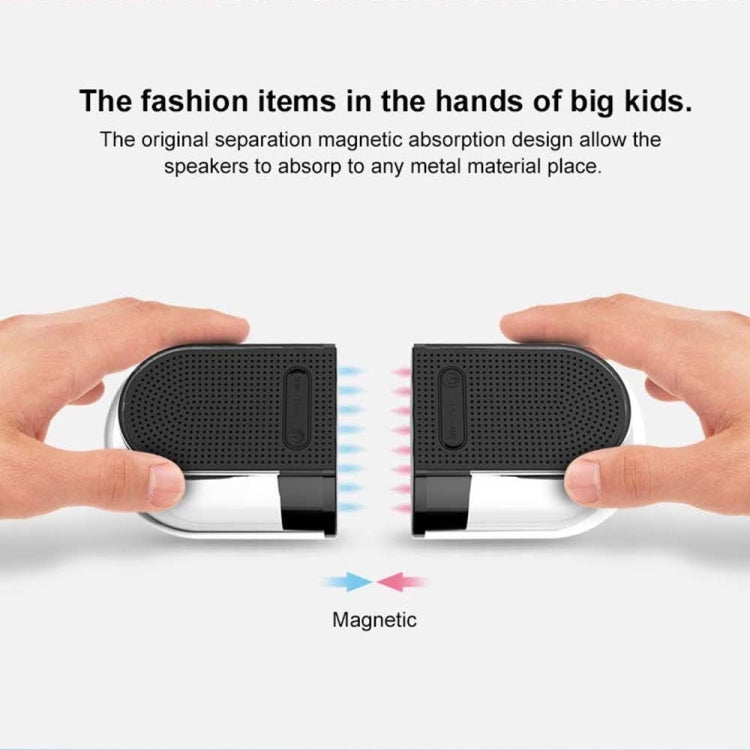 True 3D TWS Magnetic Wireless Bluetooth Stereo Surround HiFi Speaker with Full Transparent Home - Mini Speaker by buy2fix | Online Shopping UK | buy2fix
