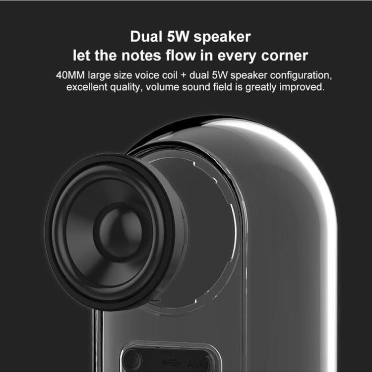 True 3D TWS Magnetic Wireless Bluetooth Stereo Surround HiFi Speaker with Full Transparent Home - Mini Speaker by buy2fix | Online Shopping UK | buy2fix