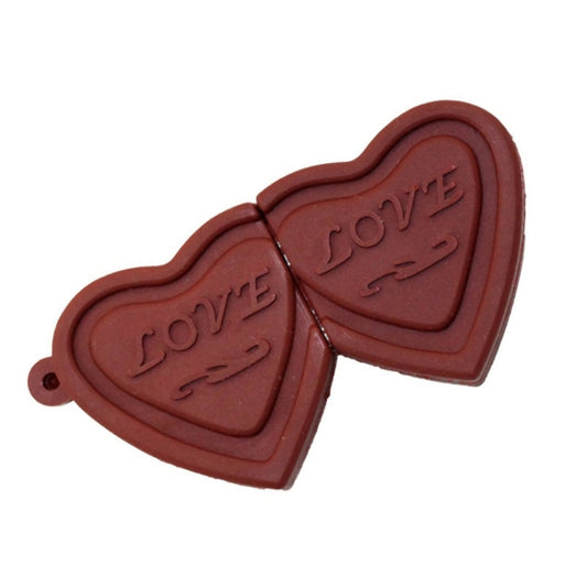 MicroDrive 64GB USB 2.0 Creative Heart Chocolate U Disk by MicroDrive