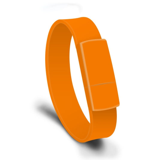 MicroDrive 128GB USB 2.0 Fashion Bracelet Wristband U Disk (Orange) by MicroDrive