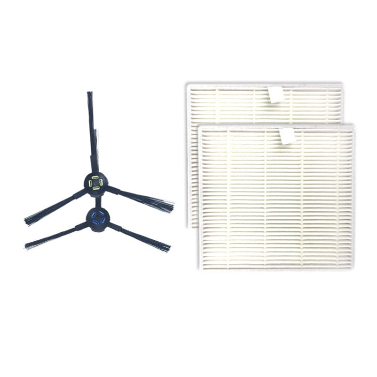 XI279 1 Pair I258 Side Brush + 2 PCS I206 Filter for ILIFE V8S - For ILIFE Accessories by buy2fix | Online Shopping UK | buy2fix