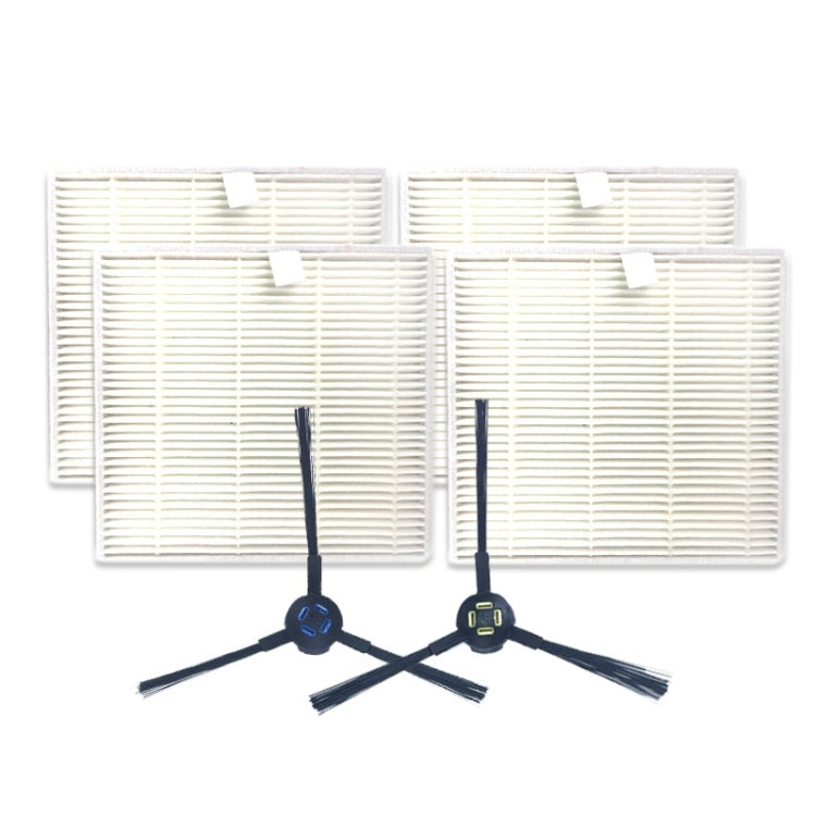 XI281 1 Pair I258 Side Brush + 4 PCS I206 Filter for ILIFE V8S - For ILIFE Accessories by buy2fix | Online Shopping UK | buy2fix