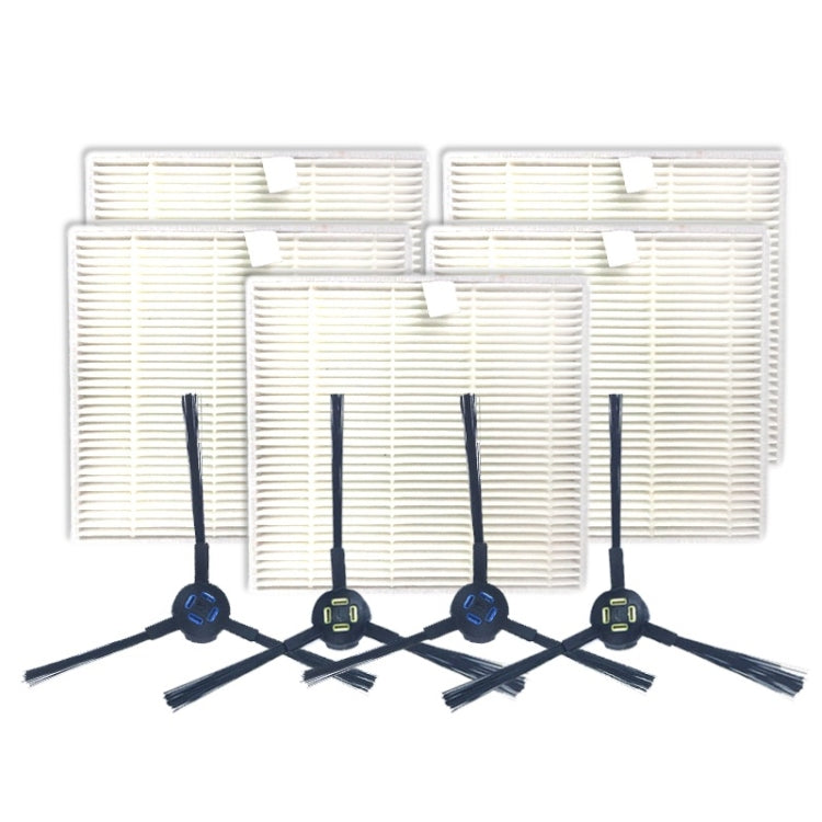 XI283 2 Pair I258 Side Brushes + 5 PCS I206 Filters for ILIFE V8S - For ILIFE Accessories by buy2fix | Online Shopping UK | buy2fix