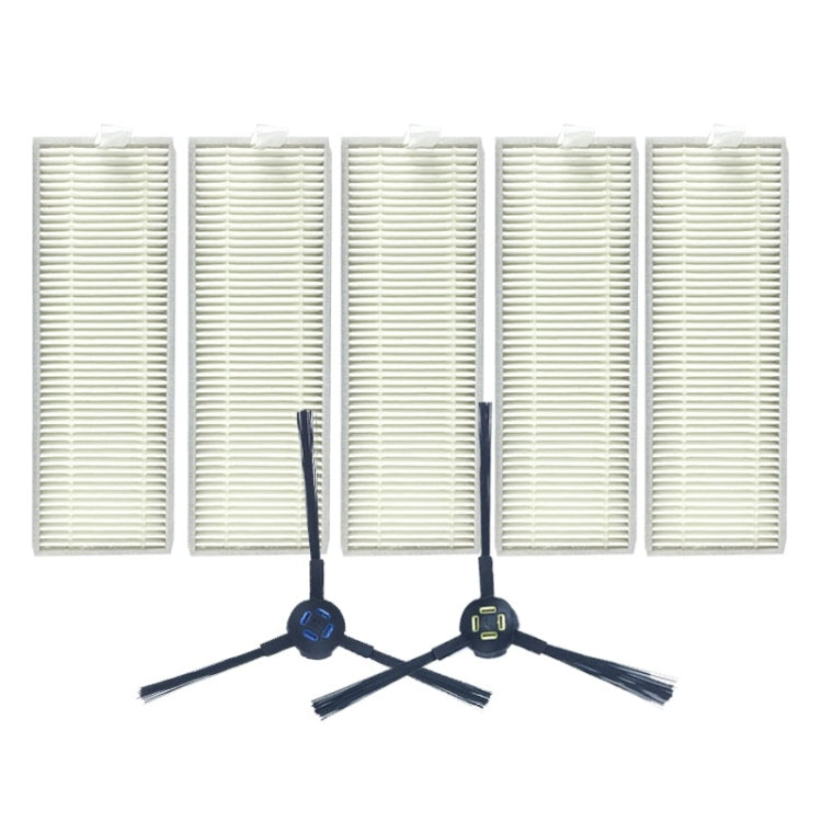 XI287 5 PCS I259 Filter +1 Pair I258 Side Brush for ILIFE A7 / A9 - For ILIFE Accessories by buy2fix | Online Shopping UK | buy2fix