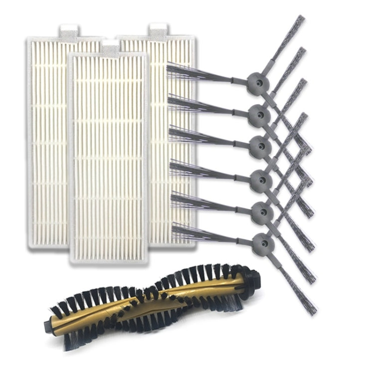 XI216 A Pair K614 Side Brushes + 3 PCS I207 Filters +I202 Main Brush Sets for ILIFE A4 - For ILIFE Accessories by buy2fix | Online Shopping UK | buy2fix