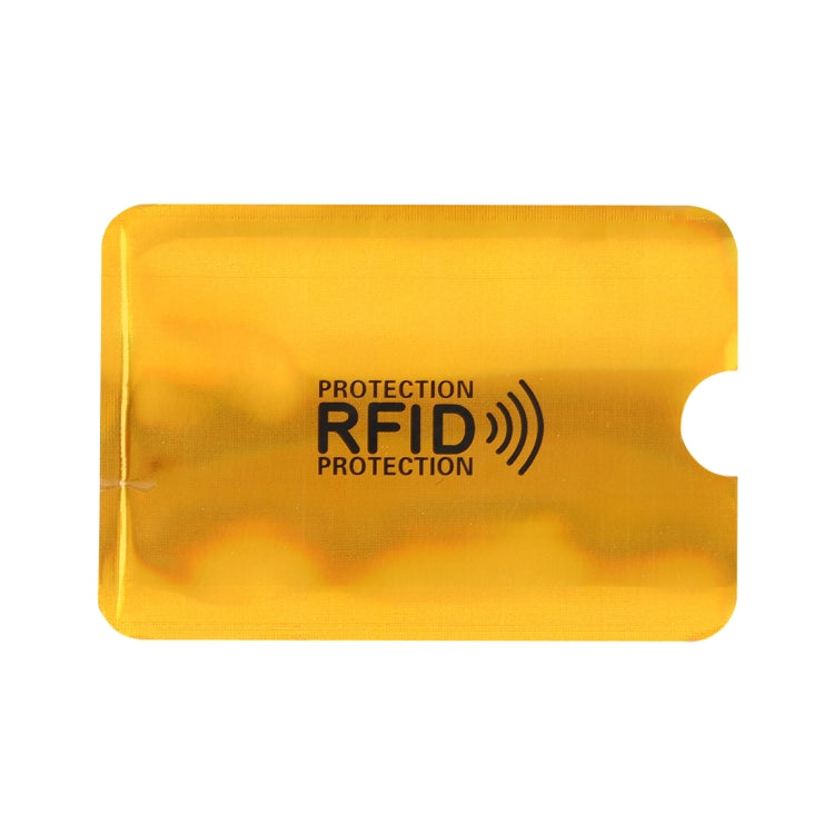 100pcs Aluminum Foil RFID Blocking Credit Card ID Bank Card Case Card Holder Cover, Size: 9 x 6.3cm (Gold) - Antimagnetic RFID Package by buy2fix | Online Shopping UK | buy2fix