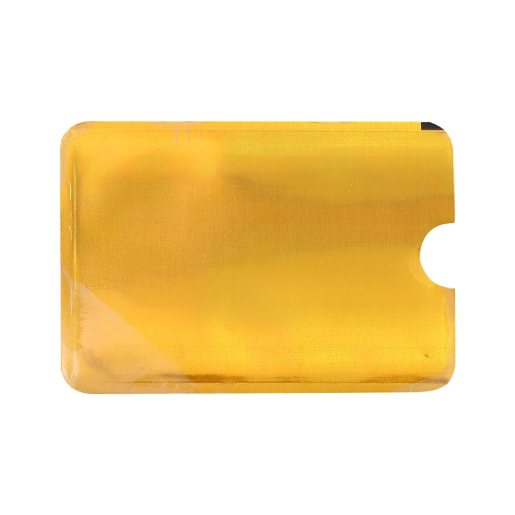 100pcs Aluminum Foil RFID Blocking Credit Card ID Bank Card Case Card Holder Cover, Size: 9 x 6.3cm (Gold) - Antimagnetic RFID Package by buy2fix | Online Shopping UK | buy2fix