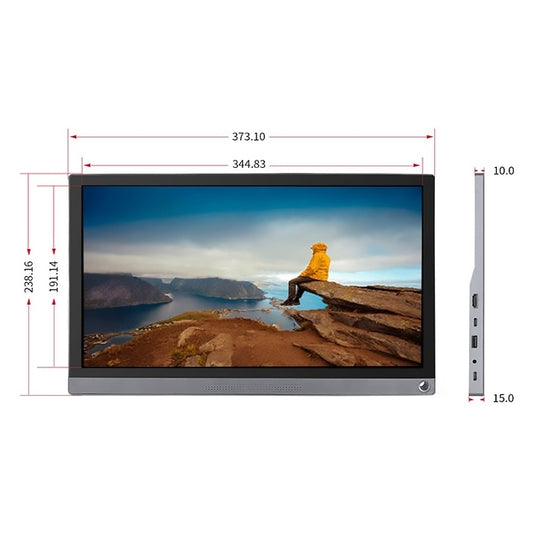 Waveshare 15.6 inch 1920x1080 Full HD Universal Portable IPS Touch Monitor, HD Port /Type-C by buy2fix