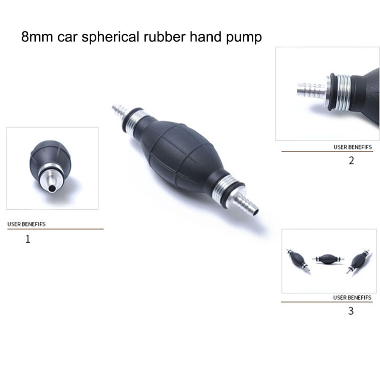 8mm Car Spherical Rubber Car Boat Motorcycle Gasoline Pump Crude Oil Pump Hand Pump - Engines & Engine Parts by buy2fix | Online Shopping UK | buy2fix