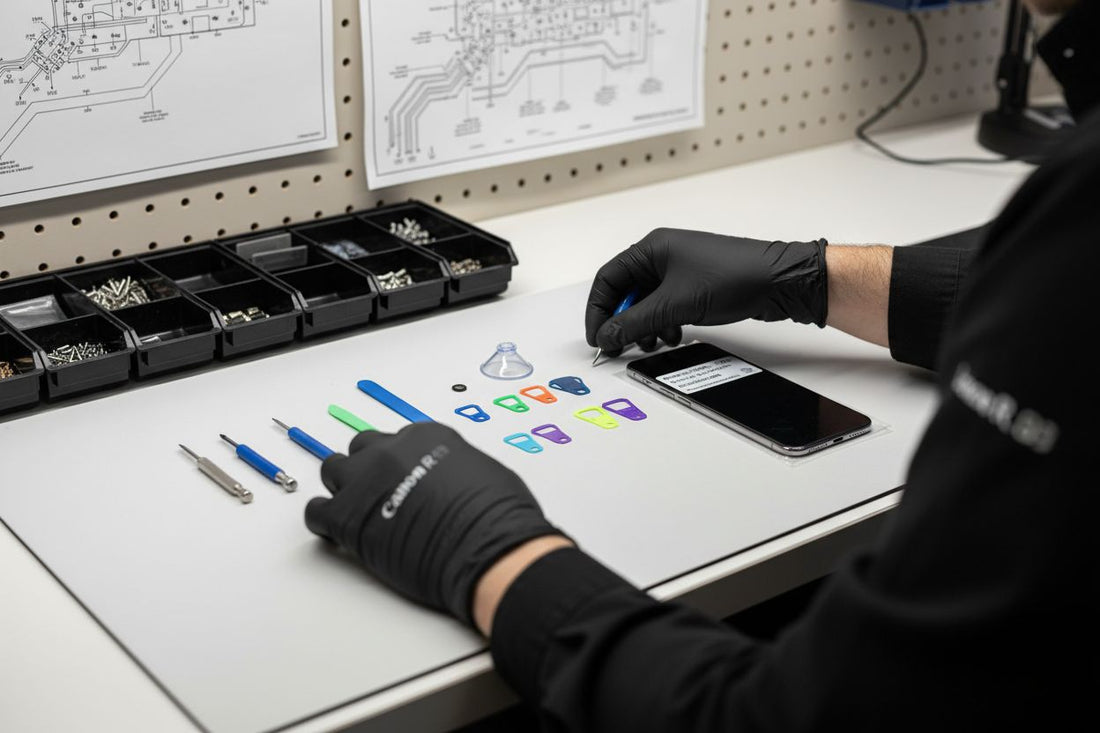 iPhone 11 screen repair workspace