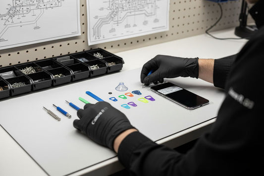 iPhone 11 screen repair workspace