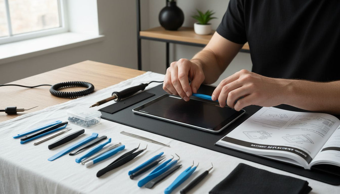 tablet repair workspace