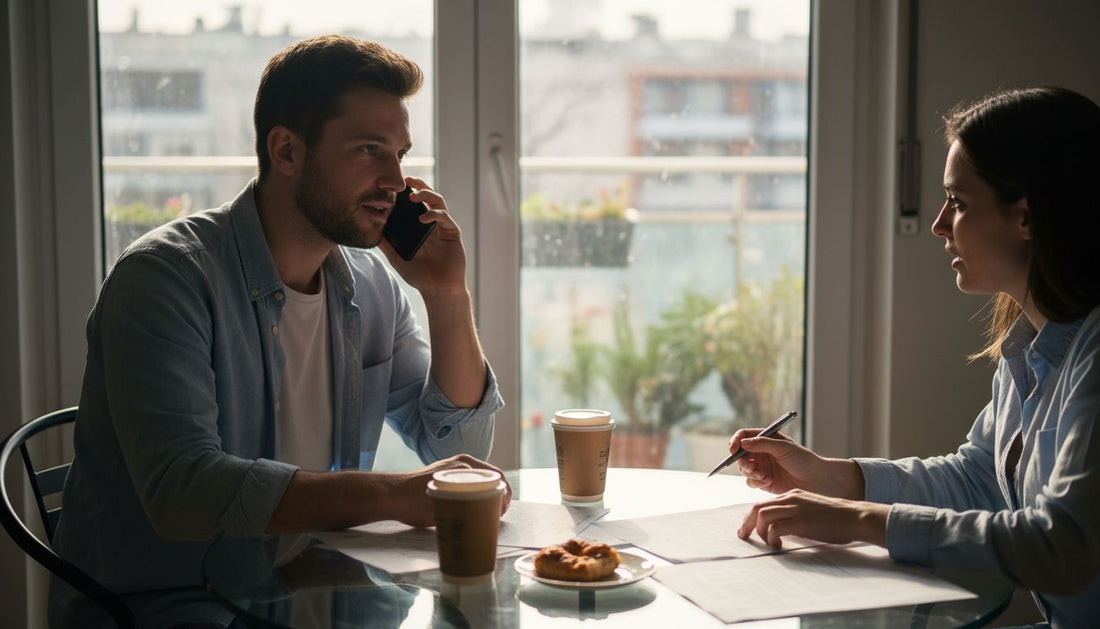 Couple discusses Samsung phone insurance paperwork