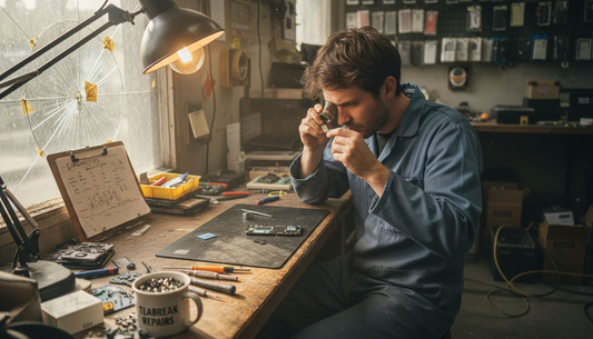 Technician repairing Android Bluetooth issue