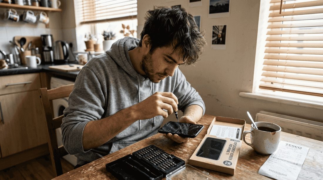 Repairing cracked phone screen at home