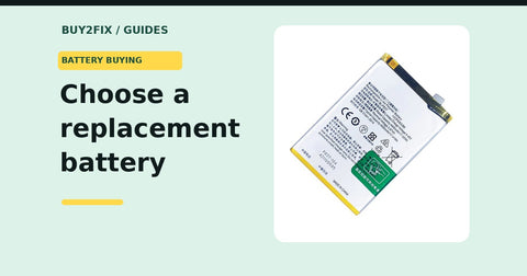 Choose a replacement battery: catalogue battery photograph. Markings are not independently verified specifications or a compatibility recommendation.